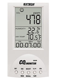 Extech CO220 Desktop Indoor Air Quality CO2 Monitor - Click Image to Close