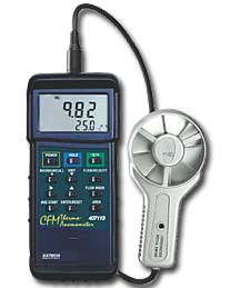 EXTECH 407113: Heavy Duty CFM Metal Vane Anemometer - Click Image to Close