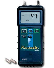 EXTECH 407910: Heavy Duty Differential Pressure Manometer (29psi
