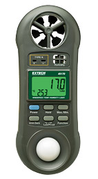 EXTECH 45170: Hygro-Thermo-Anemometer-Light Meter
