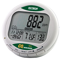 EXTECH CO210: Desktop Indoor Air Quality CO2 Monitor/Datalogger - Click Image to Close