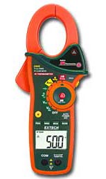 EXTECH EX820: 1000A True RMS AC Clamp Meter with IR Thermometer - Click Image to Close