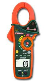 EXTECH EX830: 1000A True RMS AC/DC Clamp Meter with IR Thermomet - Click Image to Close