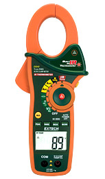 EXTECH EX840: 1000A AC/DC True RMS Clamp/DMM + IR Thermometer - Click Image to Close