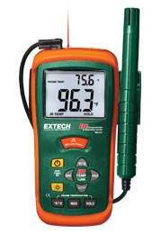 EXTECH RH101: Hygro-Thermometer + InfraRed Thermometer - Click Image to Close