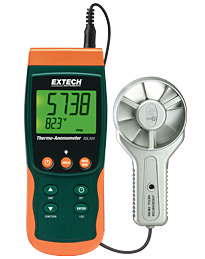 EXTECH SDL300: Metal Vane Thermo-Anemometer/Datalogger - Click Image to Close