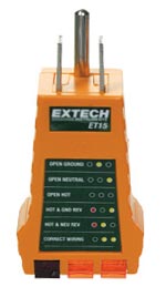 EXTECH ET15: Receptacle Tester