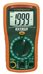 EXTECH EX310: 9 Function Mini MultiMeter + Non-Contact Voltage D - Click Image to Close