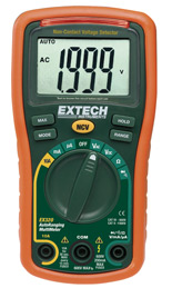 EXTECH EX320: 8 Function Mini MultiMeter + Non-Contact Voltage D - Click Image to Close