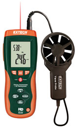 EXTECH HD300: CFM/CMM Thermo-Anemometer with built-in InfaRed Th