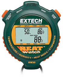 EXTECH HW30: HeatWatch Humidity/Temperature Stopwatch - Click Image to Close