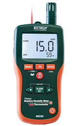 EXTECH MO290: Pinless Moisture Psychrometer + IR - Click Image to Close