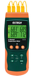 EXTECH SDL200: 4-Channel Datalogging Thermometer - Click Image to Close
