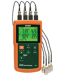 EXTECH VB500: 4-Channel Vibration Meter/Datalogger